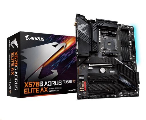 Obrázek GIGABYTE MB Sc AM4 X570S AORUS ELITE AX, AMD X570, 4xDDR4, 1xHDMI, WI-FI