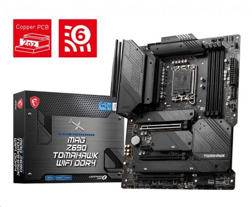 Obrázek MSI MB Sc LGA1700 MAG Z690 TOMAHAWK WIFI DDR4, Intel Z690, 4xDDR4, 1xDP, 1xHDMI, WI-FI