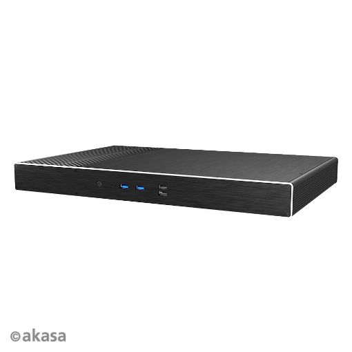 Obrázek AKASA case Galileo TU2 Plus,Intel LGA1700 1U fanless Thin Mini-ITX case