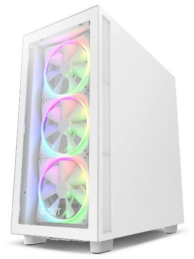 Obrázek NZXT skříň H7 Elite Edition / ATX / 4x120mm (3xRGB) fan / USB-C /2x USB/ proskl. bočnice / proskl. přední panel / bílá