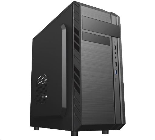 Obrázek EUROCASE skříň ML X501 EVO black, 1x USB 3.0, 2x USB 2.0, audio, bez zdroje