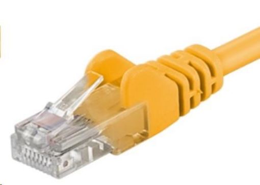 Obrázek PremiumCord Patch kabel UTP RJ45-RJ45 CAT6 0.25m žlutá