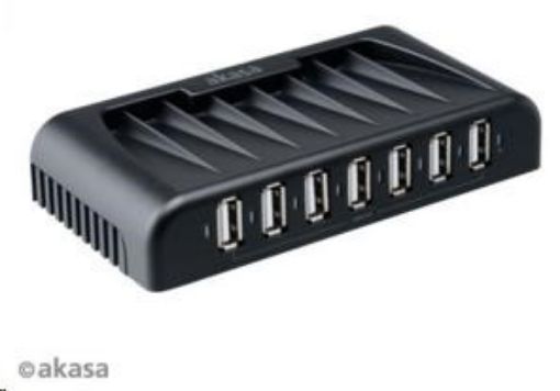 Obrázek AKASA HUB USB  Connect 7+, 7x USB 2.0, s napájecím adaptérem, externí