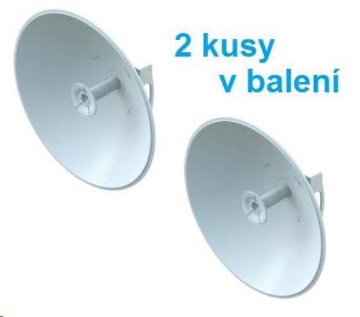 Obrázek UBNT airFiber Dish AF-5G30-S45, 2kusy v balení [směrová MIMO anténa pro AF-5X, 5GHz, 23dBi, 5°, průměr 650mm]