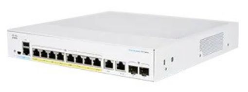 Obrázek Cisco switch CBS350-8FP-E-2G, 8xGbE RJ-45, 2xGbE RJ-45/SFP, fanless, PoE+, 120W - REFRESH