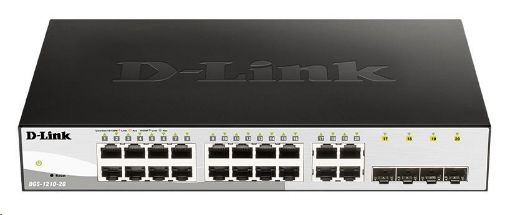 Obrázek D-Link DGS-1210-20 20-port Gigabit Smart+ Switch, 16x GbE, 4x RJ45/SFP, fanless