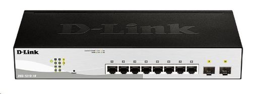 Obrázek D-Link DGS-1210-10 10-Port Gigabit Smart+ Switch, 8x GbE, 2x SFP, fanless