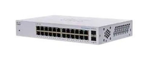 Obrázek Cisco switch CBS110-24T-UK, 24xGbE RJ45, 2xSFP (combo with 2 GbE), fanless - REFRESH