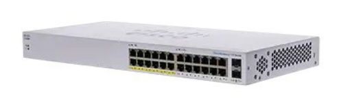 Obrázek Cisco switch CBS110-24PP-UK, 24xGbE RJ45, 2xSFP (combo with 2 GbE), fanless, PoE, 100W - REFRESH