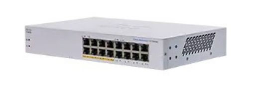Obrázek Cisco switch CBS110-16PP-UK, 16xGbE RJ45, fanless, PoE, 64W - REFRESH