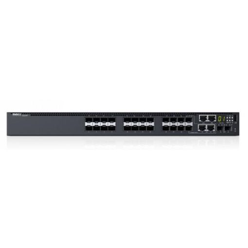 Obrázek Dell Networking S3124F L3 24x 1GbE SFP 2xCombo 2x 10GbE SFP+ fixed ports Stacking IO to PSU air 1x AC PSU