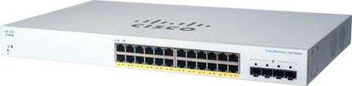 Obrázek Cisco switch CBS220-24P-4G, 24xGbE RJ45, 4xSFP, PoE+, 195W - REFRESH