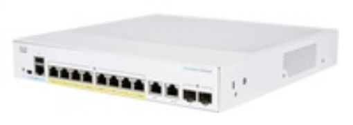 Obrázek Cisco switch CBS250-8PP-E-2G, 8xGbE RJ45, 2xRJ45/SFP combo, fanless, PoE+, 45W - REFRESH