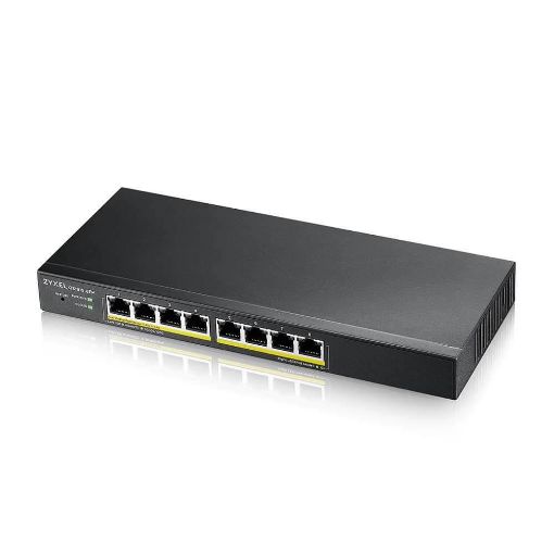 Obrázek Zyxel GS1915-8EP 8-port Gigabit Web Smart PoE switch, 8x gigabit RJ45, fanless, 60W PoE budget