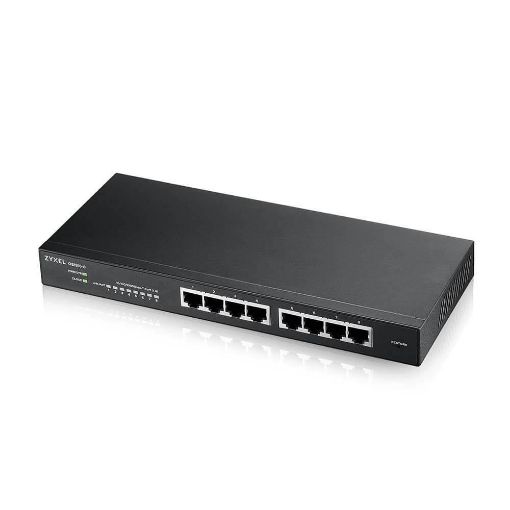 Obrázek Zyxel GS1915-8 8-port Gigabit Web Smart switch, 8x gigabit RJ45, fanless