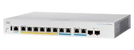 Obrázek Cisco switch CBS350-8MGP-2X-EU, 6xGbE + 2x2.5GbE, 2xMultigigabit/SFP+, fanless, 124 W