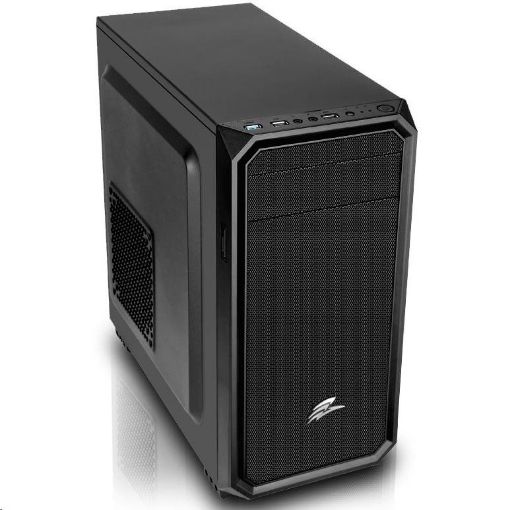 Obrázek EVOLVEO Shaw 2, case mATX, 1x 120 mm ventilátor, přední mesh panel, prachový filtr, bez zdroje, černá