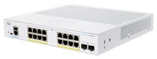 Obrázek Cisco switch CBS350-16P-E-2G-EU (16xGbE,2xSFP,16xPoE+,120W,fanless) - REFRESH